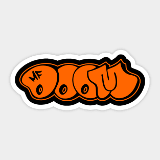 mf doom orange color Sticker